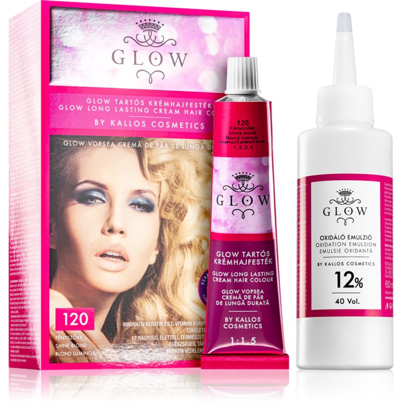 

Kallos Glow перманентна фарба для волосся відтінок 120 Shine Blond