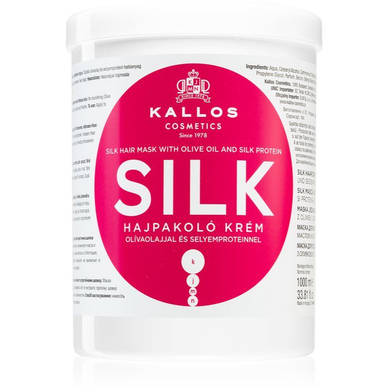 Kallos Silk Maske für trockenes und empfindliches Haar 1000 ml