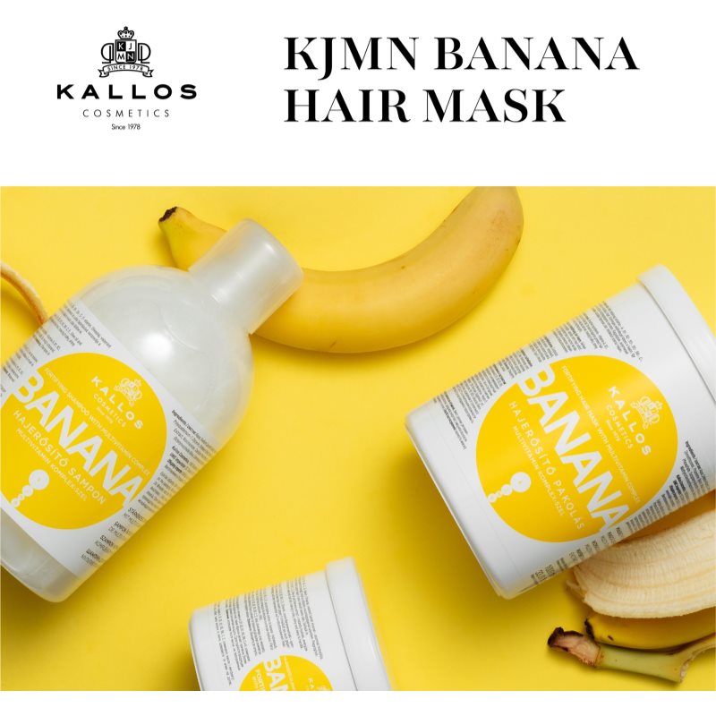 Kallos KJMN Professional Banana posilujúca maska s multivitamínovým komplexom 1000 ml (obrázok 5)