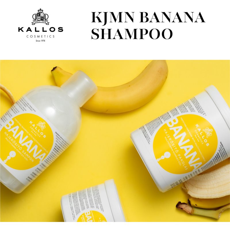 Kallos KJMN Professional Banana posilňujúci šampón s multivitamínovým komplexom 1000 ml (obrázok 5)