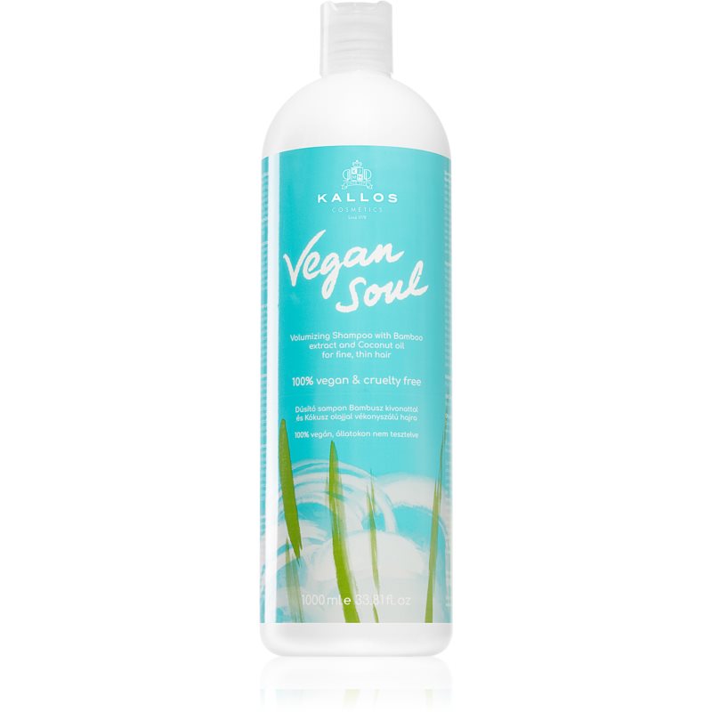 Kallos Vegan Soul Volumizing šampon za volumen za nježnu ili rjeđu kosu 1000 ml