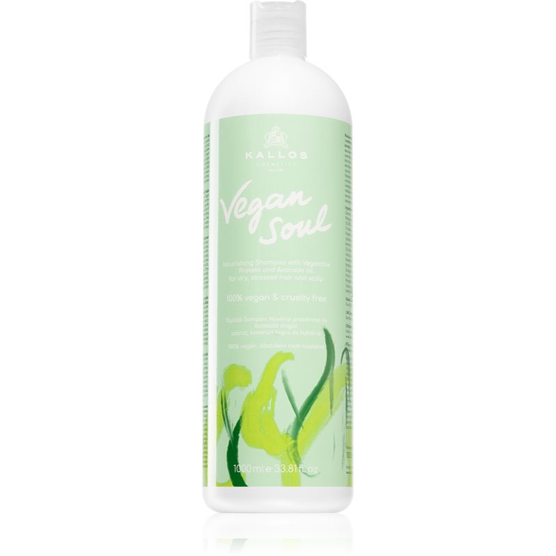 Kallos Cosmetics Vegan Soul Nourishing 1000 ml šampón pre ženy na šedivé vlasy; na oslabené vlasy