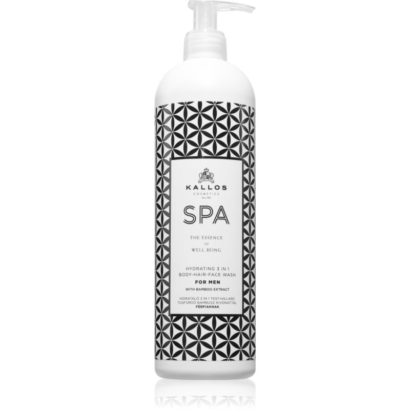 Kallos Spa Hydrating Mitrinoša dušas želeja sejai, ķermenim un matiem vīriešiem 500 ml