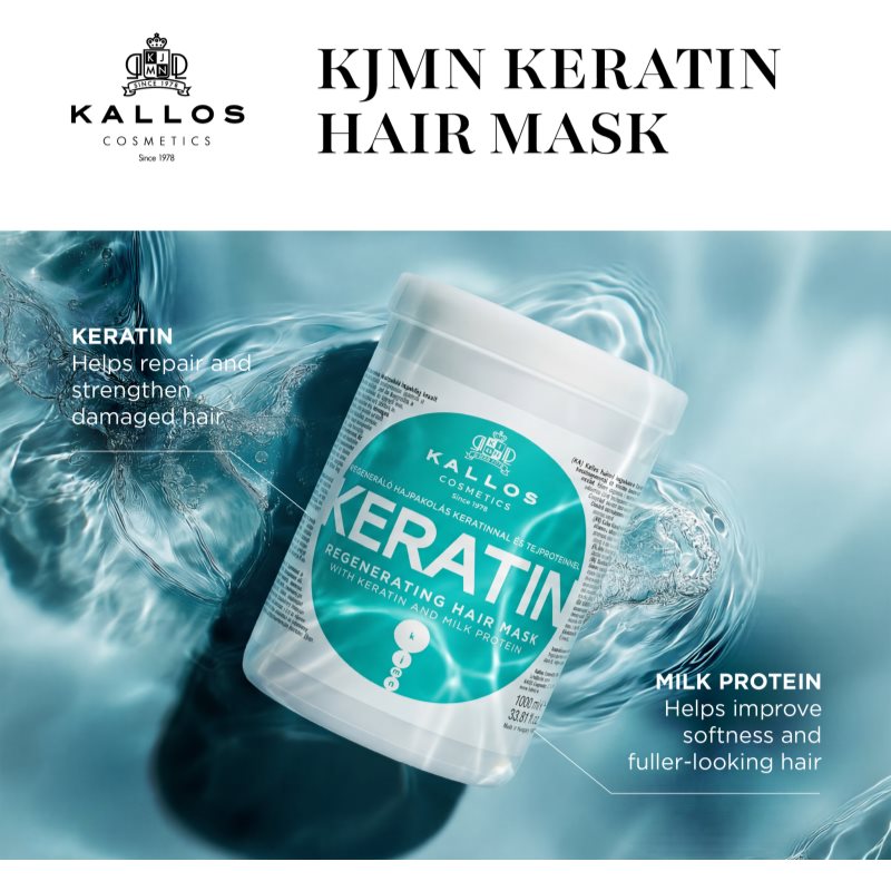 Kallos KJMN Professional Keratin maska na vlasy s keratínom 275 ml (obrázok 3)