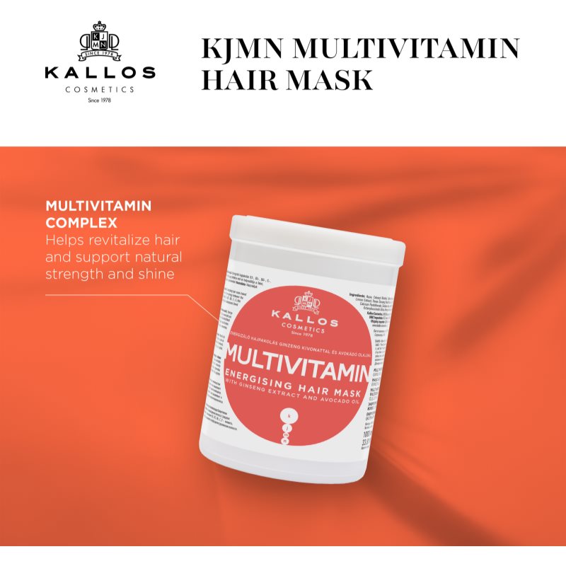 Kallos KJMN Professional Multivitamin stimulujúca maska na vlasy 275 ml (obrázok 3)