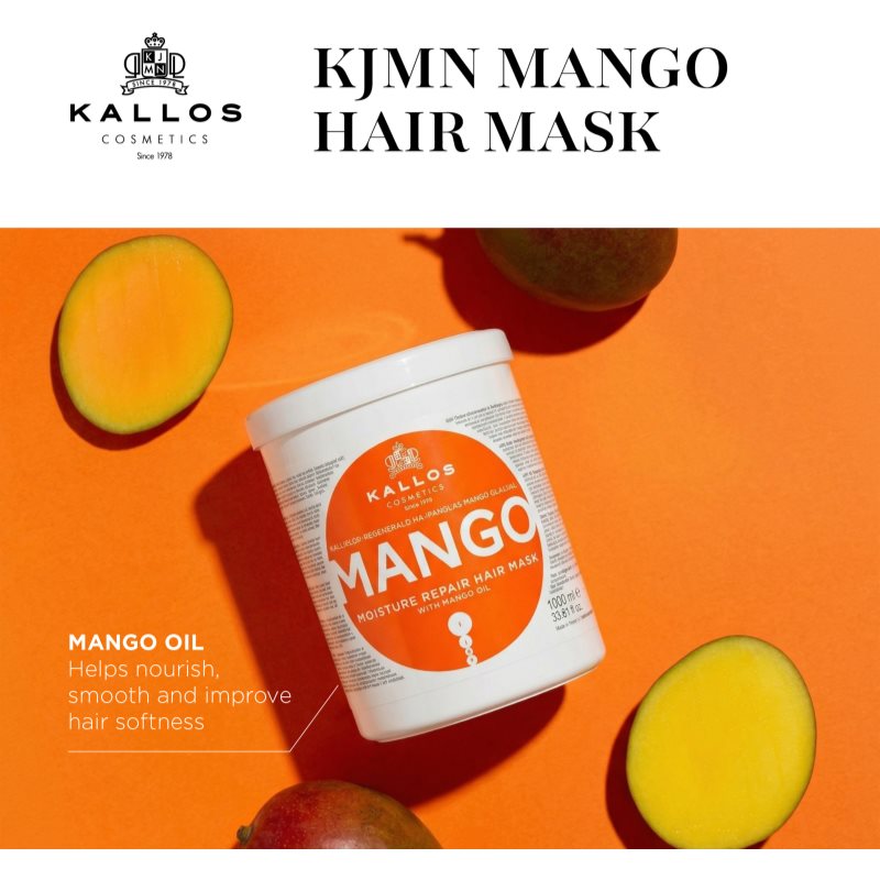Kallos KJMN Professional Mango posilujúca maska s mangovým olejom 275 ml (obrázok 3)