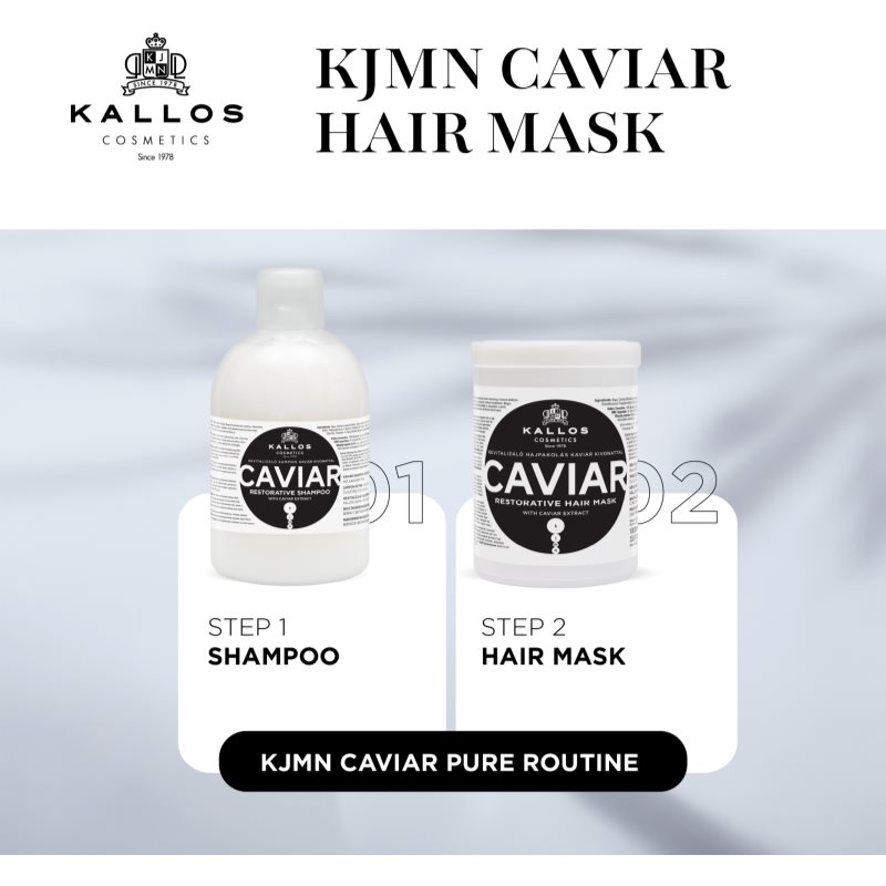 Kallos KJMN Professional Caviar obnovujúca maska s kaviárom 275 ml (obrázok 4)