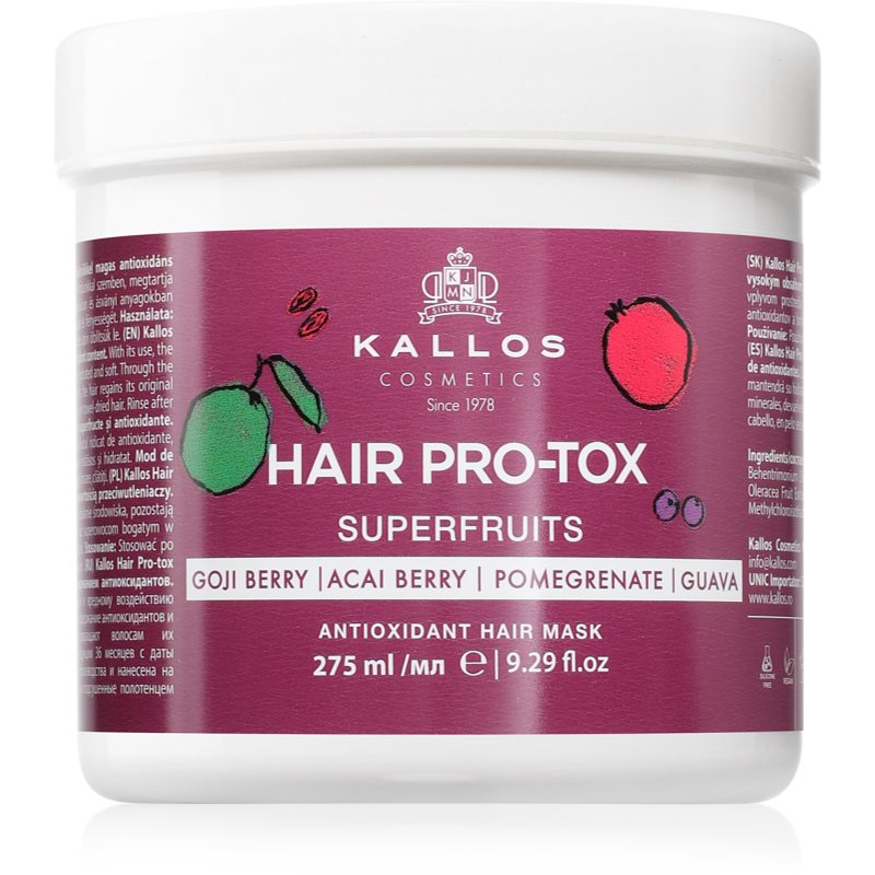 Kallos Hair Pro-Tox Superfruits regenerační maska pro unavené vlasy bez lesku 275 ml