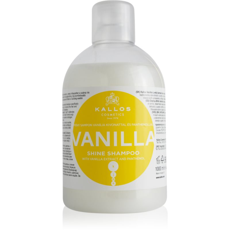 Kallos KJMN Professional Vanilla szampon rozświetlający do włosów suchych 1000 ml