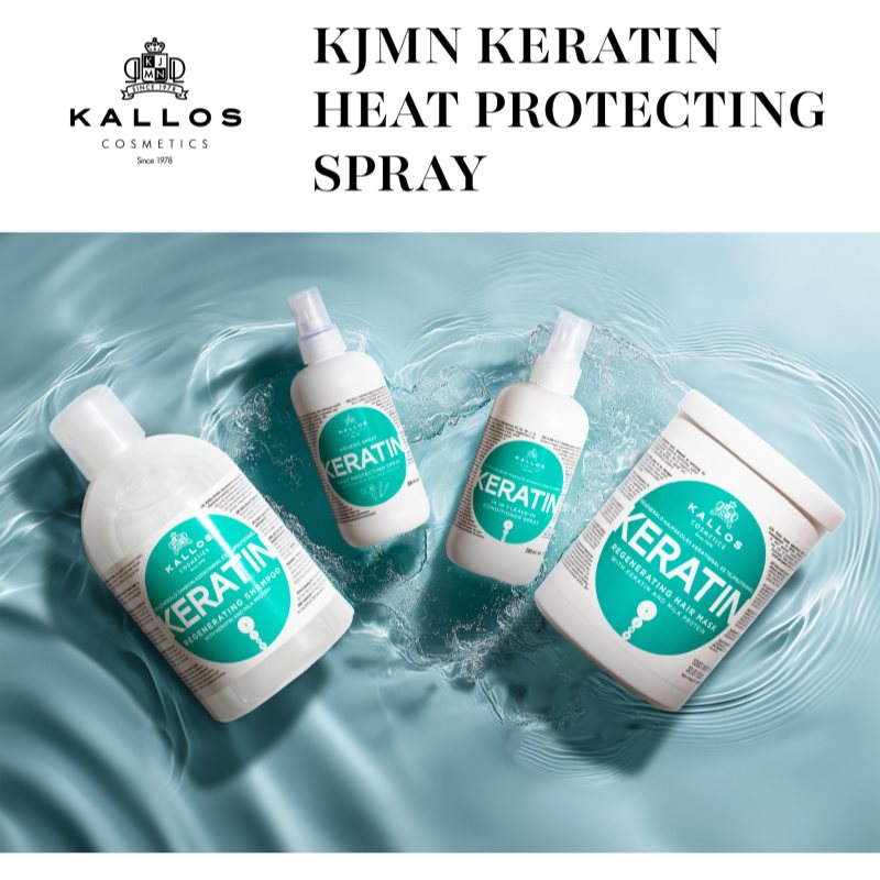 Kallos KJMN Keratin ochranný sprej pre tepelnú úpravu vlasov 200 ml (obrázok 5)