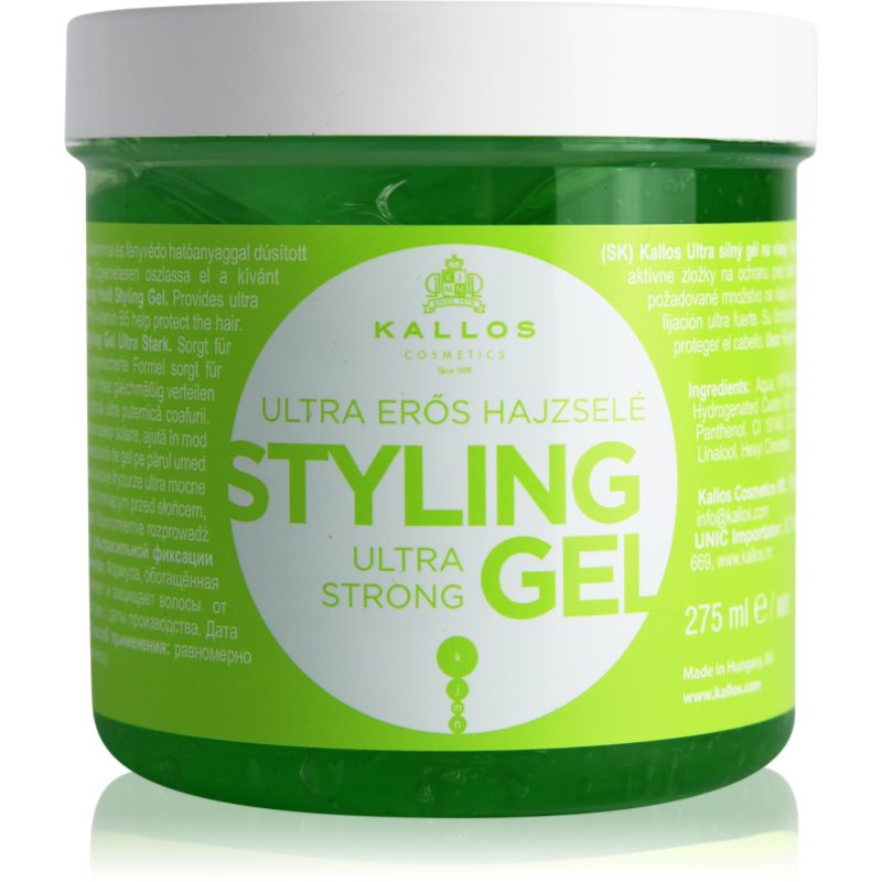 Kallos KJMN Ultra Strong Styling Gel ultra mocny żel do włosów 275 ml