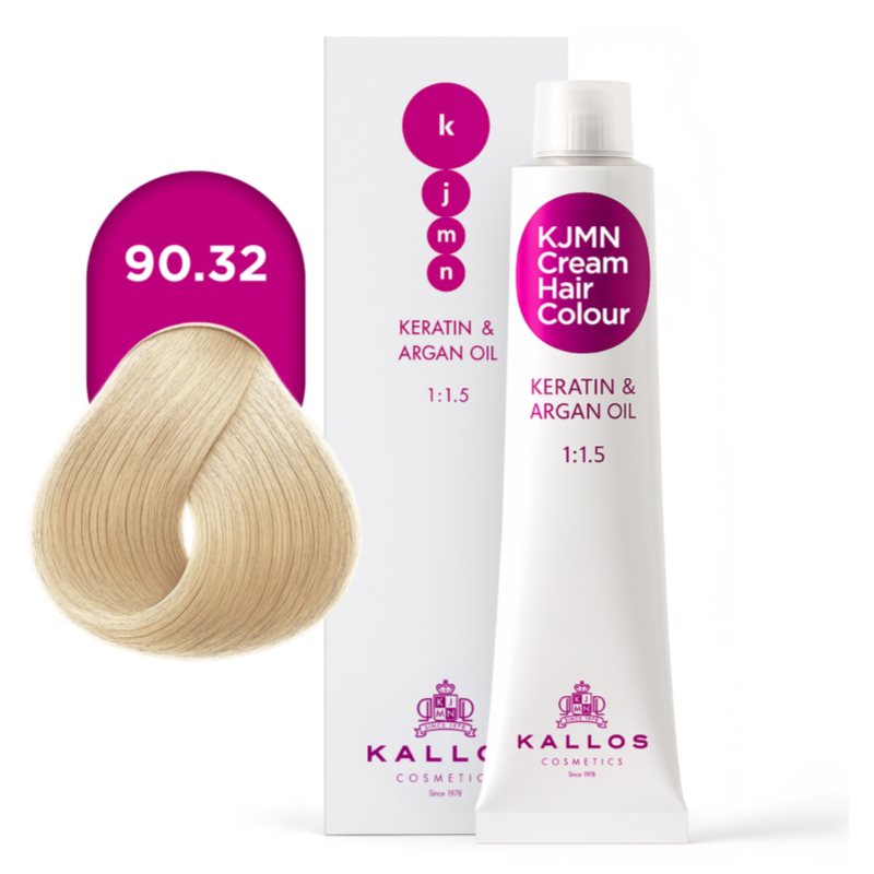 Kallos KJMN Hair Colour Keratin & Argan Oil Special Blonds боя за коса цвят 90.32 Ch. 100 мл.