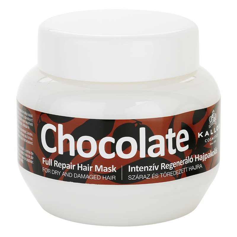 Kallos Chocolate regeneruojamoji kaukė sausiems ir pažeistiems plaukams 275 ml