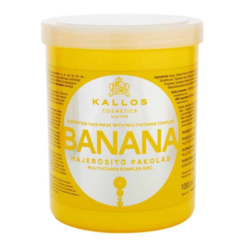 Kallos Banana Fortifying Mask With Multivitamin Complex 1000 Ml