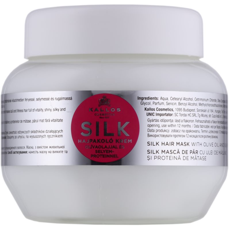 Kallos Silk maszk száraz és érzékeny hajra 275 ml