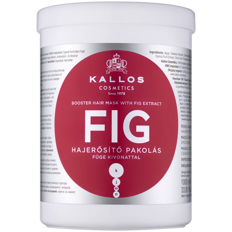 E-shop Kallos Fig maska pro oslabené vlasy 1000 ml