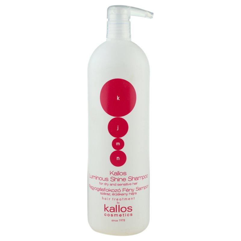 Kallos KJMN Luminous Shine szampon rozświetlający do włosów suchych i wrażliwych 1000 ml