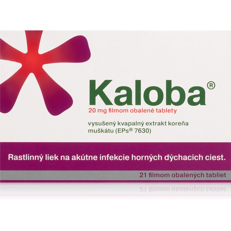 Kaloba Kaloba 20mg filmom obalené tablety na podporu zdravia dýchacích ciest 21 tbl