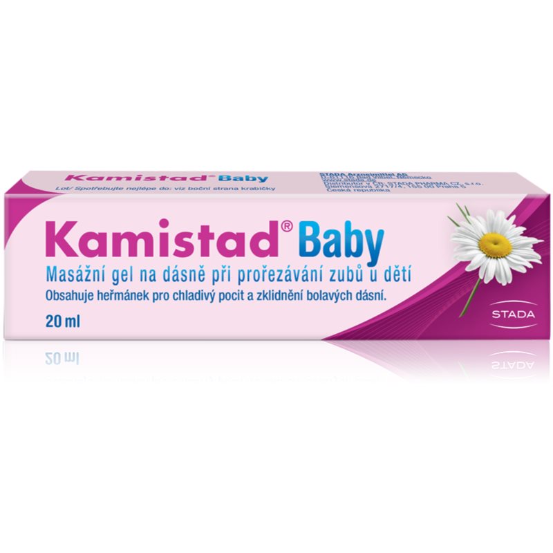 Kamistad Baby охолоджуючий масажний гель доповнючий догляд по відновленню подразнених ясен 20 мл