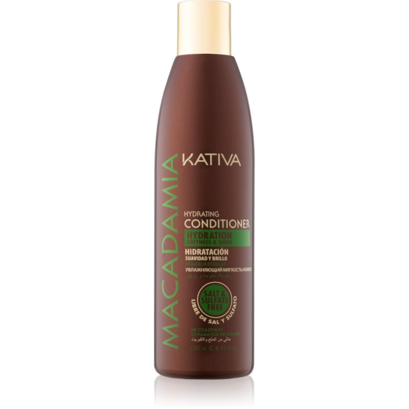 

Kativa Macadamia зволожуючий кондиціонер для блиску та шовковистості волосся