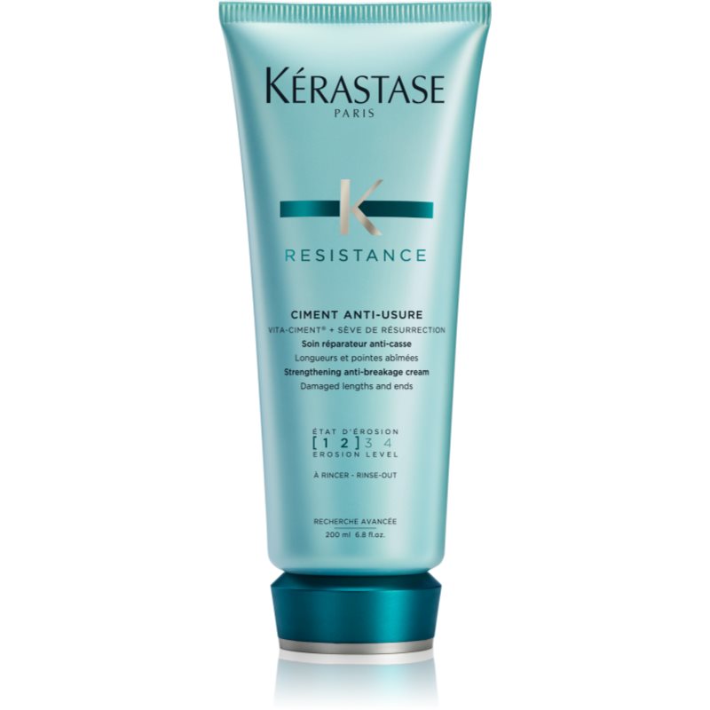 Kérastase Résistance Ciment Anti-Usure інтенсивний догляд зі зміцнюючим ефектом для ослабленого,  пошкодженого волосся та посічених кінчиків 200 мл