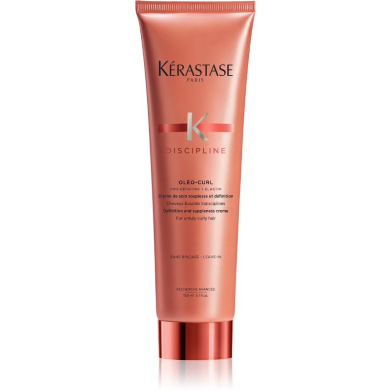

Kérastase Discipline Oléo-Curl розгладжуючий крем для кучерявого та неслухняного волосся передує стайлінгу