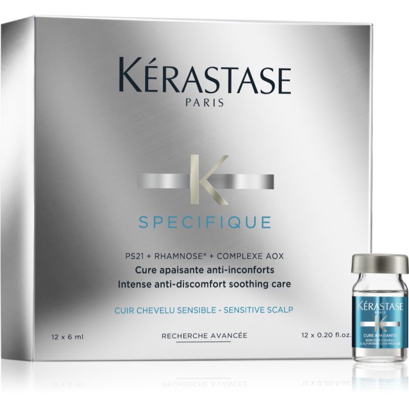 Kérastase Specifique Cure Apaisante Anti-Inconforts intenzivna kura u 4 tjedna za nadraženo vlasište 12 x 6 ml
