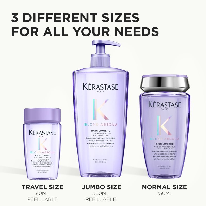 Kérastase Blond Absolu Bain Lumière šamponová lázeň pro zesvětlené nebo melírované vlasy 80 ml (obrázek 7)