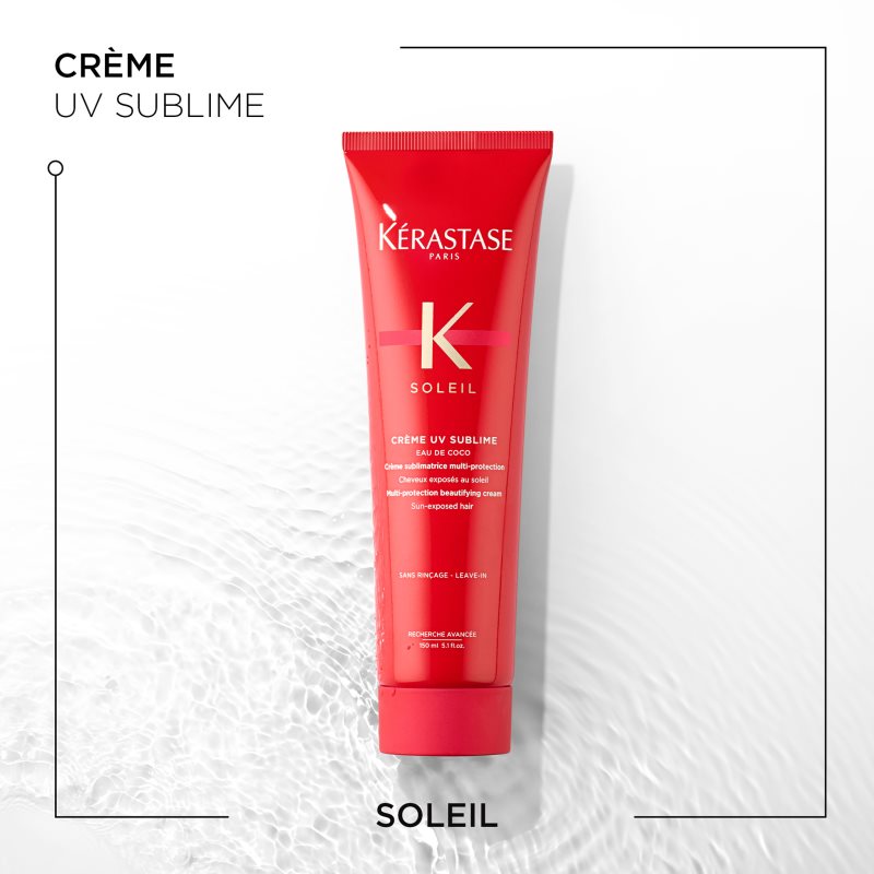 Kérastase Soleil Crème UV Sublime Crème Protectrice Pour Cheveux Exposés Au Chlore, Au Soleil Et à L'eau Salée Avec Filtre UV 150 Ml