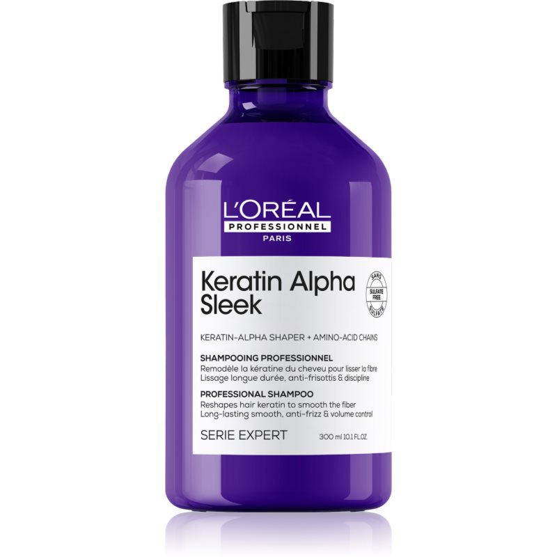 L’Oréal Professionnel Keratin Alpha Sleek Shampoo champú para aspecto liso del cabello 300 ml