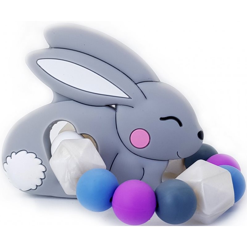 KidPro Teether Bunny Grey kousátko 1 ks