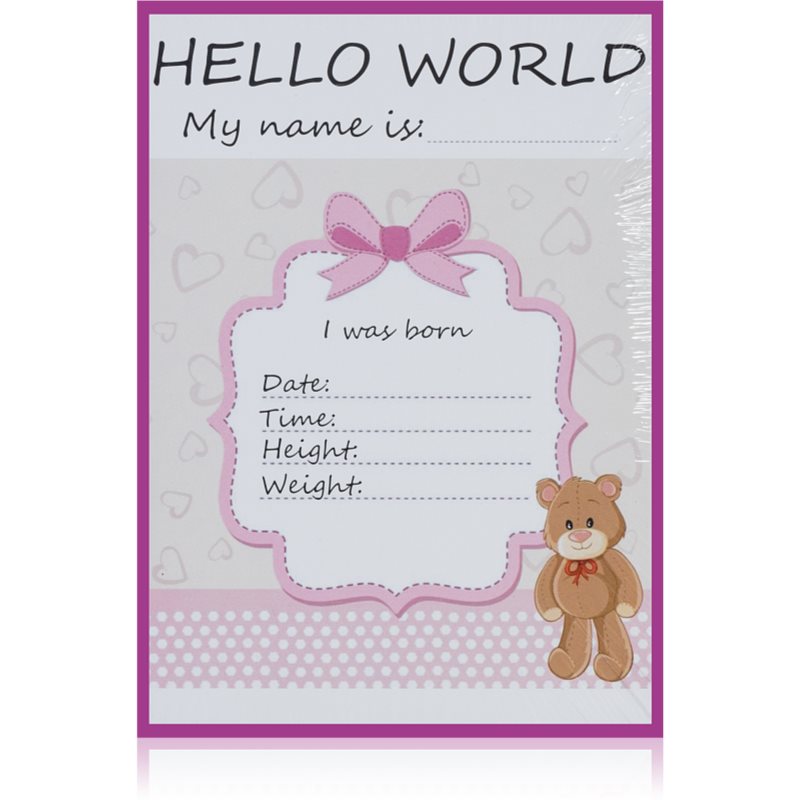 KidPro KidPro Milestone Cards Bear For a Baby Girl κάρτες ορόσημων