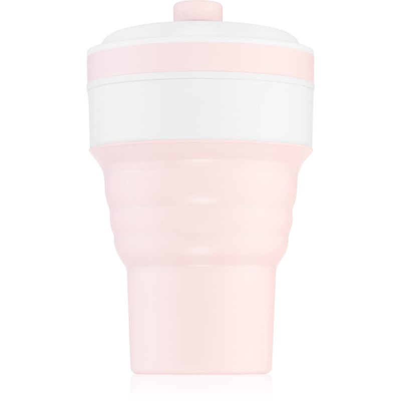 KidPro Collapsible Mug cup with straw Pink 350 ml

