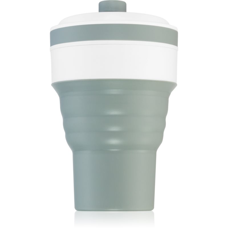 KidPro Collapsible Mug cup with straw Grey 350 ml
