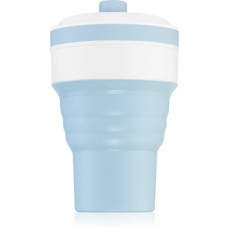 KidPro Collapsible Mug cup with straw Blue 350 ml
