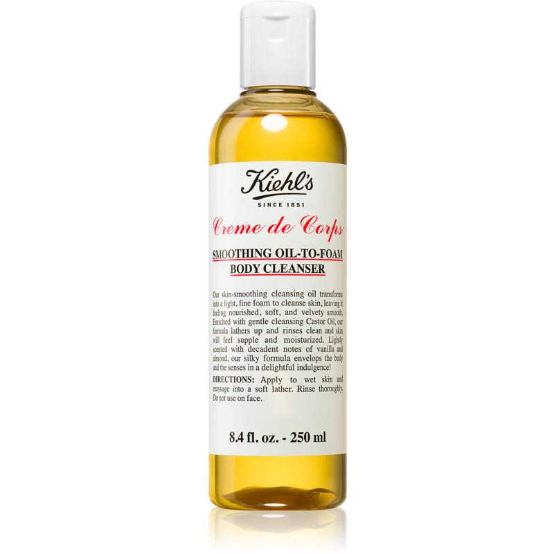 Kiehl's Creme de Corps Smoothing Oil-to-Foam Body Cleanser olje za telo za vse tipe kože 250 ml
