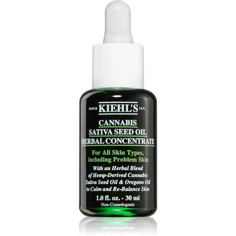 Kiehl's Cannabis Sativa Seed Oil Herbal Concentrate ser cu efect calmant pentru toate tipurile de ten, inclusiv piele sensibila 30 ml