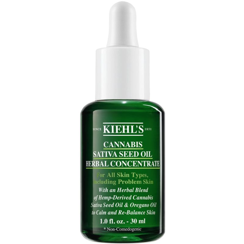 Kiehl's Cannabis Sativa Seed Oil Herbal Concentrate zklidňující olejové sérum pro všechny typy pleti včetně citlivé 30 ml