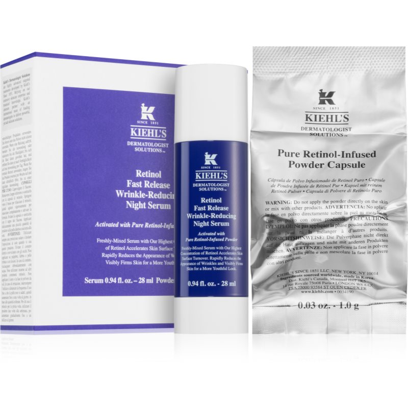 Kiehl's dermatologist solutions retinol fast release wrinkle-reducing night serum éjszakai ránctalanító szérum retinollal 28 ml