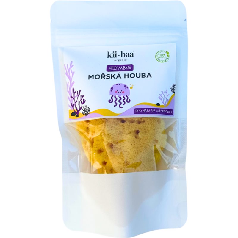 kii-baa(r) organic Natural Sponge Wash natural sea sponge for babies 8-10 cm 1 pc
