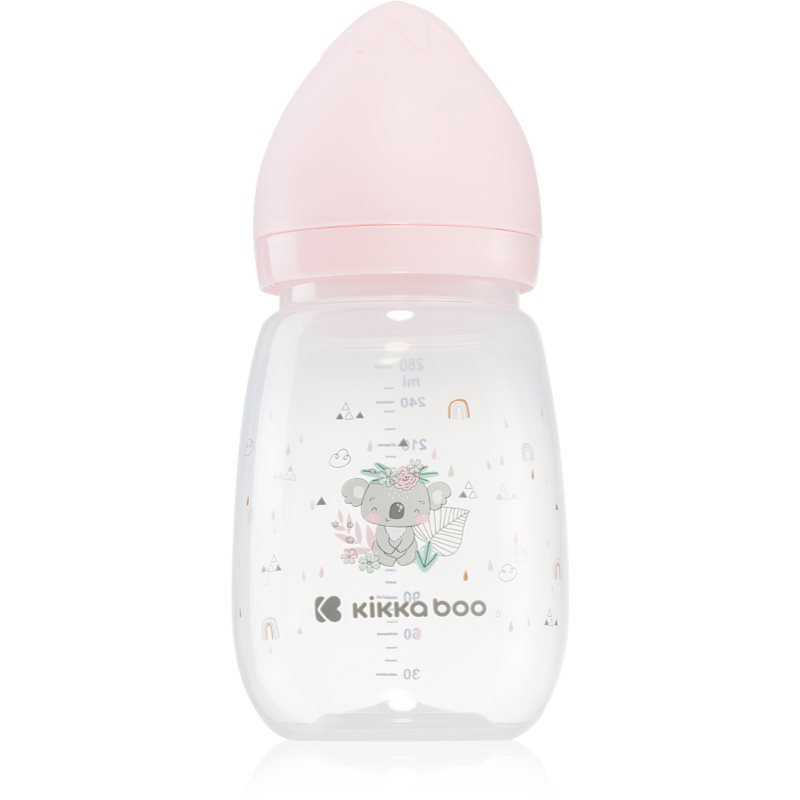 Kikkaboo Savanna Anti-colic Baby Bottle nappflaska 3 m+ Pink 260 ml unisex
