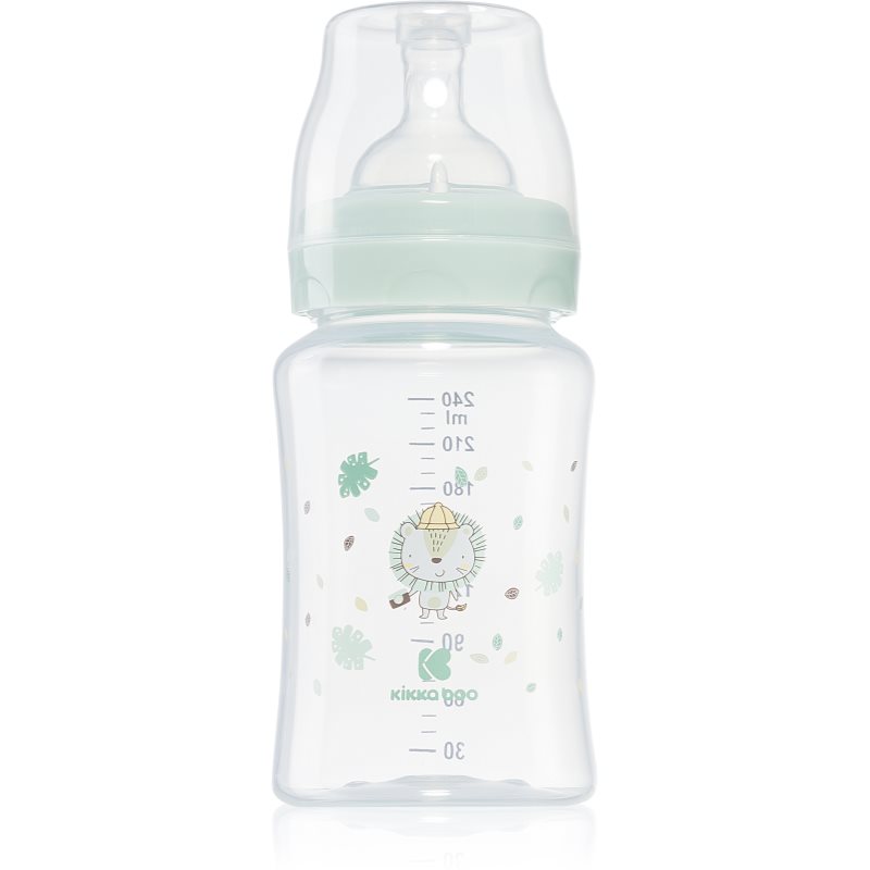 Kikkaboo Jungle King dojčenská fľaša 3 m+ Mint 240 ml