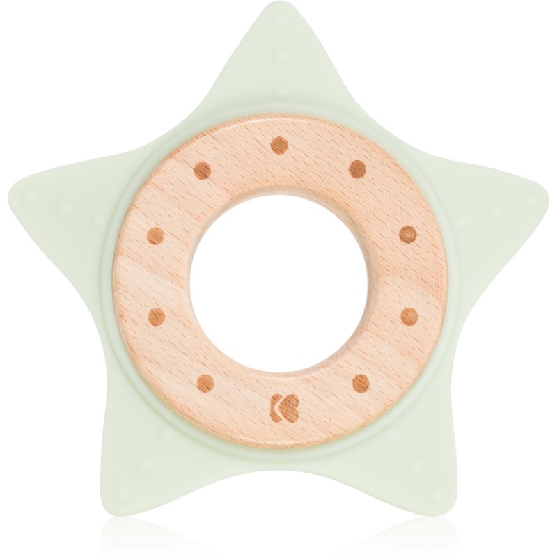 Kikkaboo Silicone And Wood Teether Star прорізувач Mint 1 кс