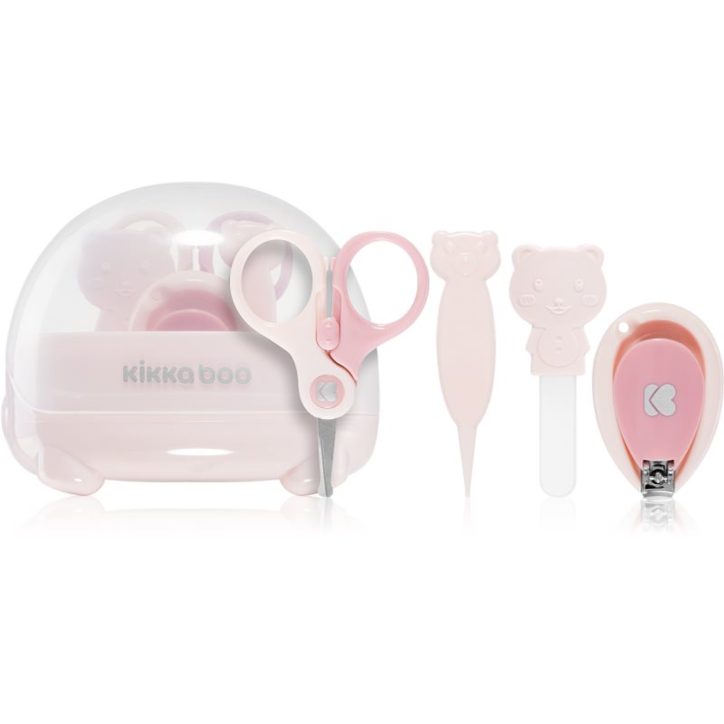 E-shop Kikkaboo Baby Manicure Set Bear manikúrní set pro děti od narození Pink 1 ks