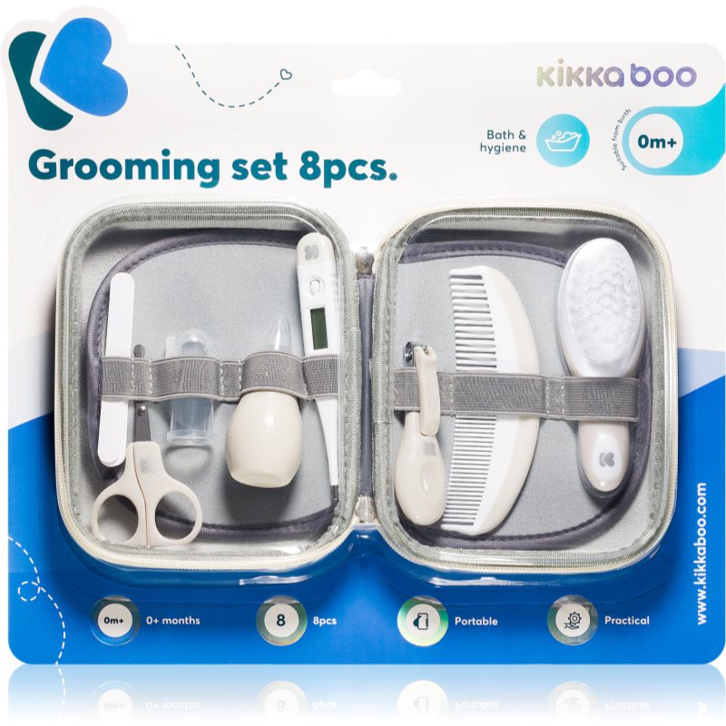 Kikkaboo Grooming Set Beige komplet za nego otroka 8 kos