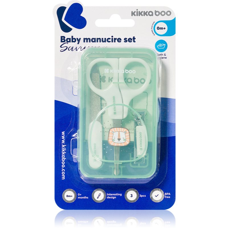 Kikkaboo Baby Manicure Set Savanna Mint kit de soin l’enfant unisex