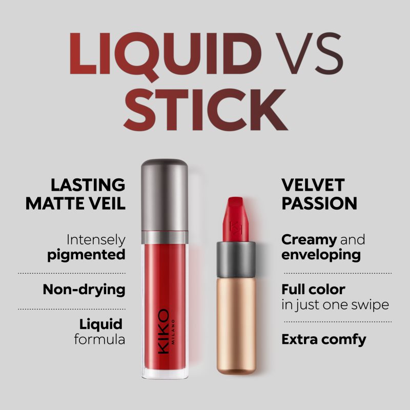 KIKO Milano Lasting Matte Veil langanhaltender flüssiger Lippenstift mit Matt-Effekt Farbton 01 Caffelatte 4 ml (Bild 4)