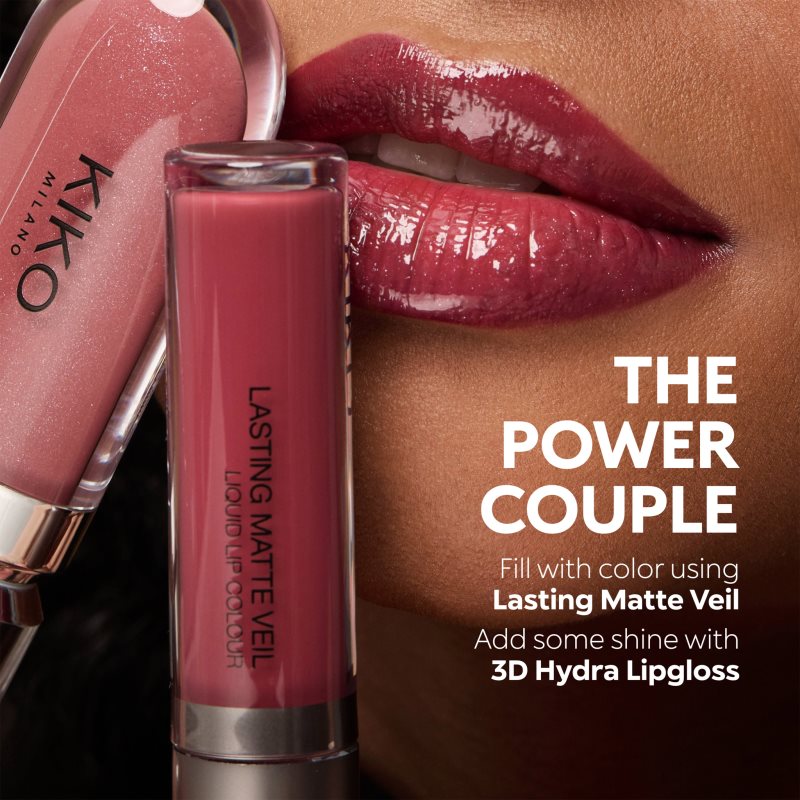 KIKO Milano Lasting Matte Veil langanhaltender flüssiger Lippenstift mit Matt-Effekt Farbton 01 Caffelatte 4 ml (Bild 6)