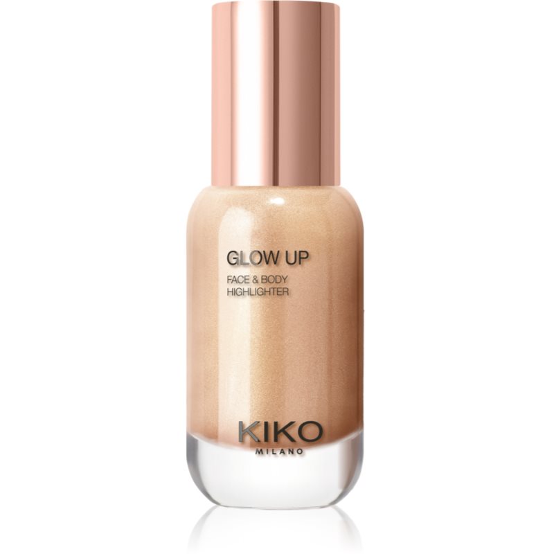 KIKO Milano Glow Up płynny rozjaśniacz do twarzy i ciała odcień 01 Gold 30 ml