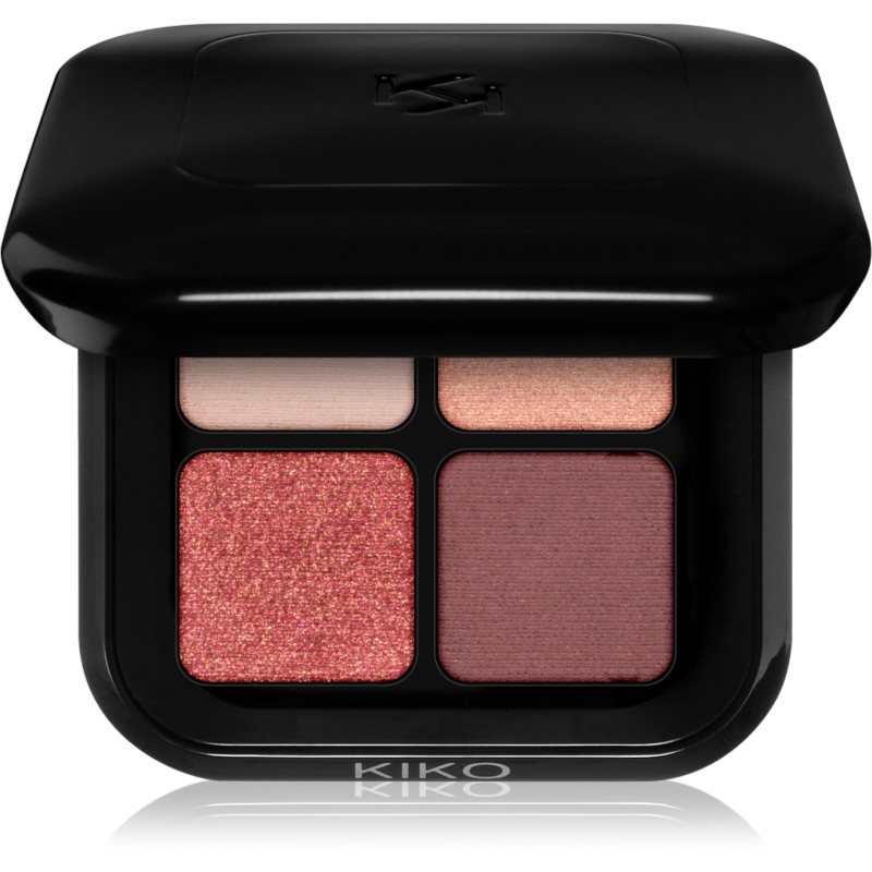 KIKO Milano Bright Quartet paleta senčil za oči odtenek 03 Burgundy Variations 3.5 g